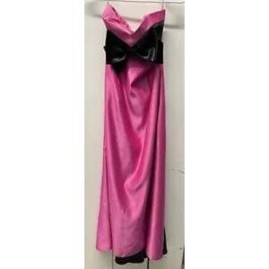 Jessica McClintock Gunne Sax Vintage Strapless Gown Hot Pink Womens Barbie SZ 5
